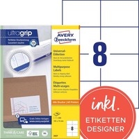 Avery Zweckform Universal-Etiketten 105 X 74 Mm Weiß 800 Etiketten