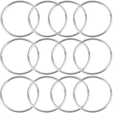12Pcs Macrame Hoops Ring, 5 Inch Metal Craft Rings Hoops Silver Dream Catcher...