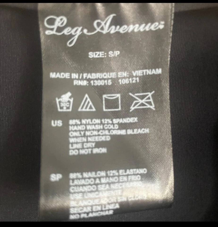 Sexy Traje de Gato Esqueleto Brilla en la Oscuridad Leg Avenue Disfraz de Halloween Pequeño #4129 Foto 4 de 4