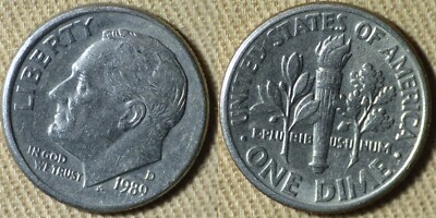 Error : 1989D Dime Broadstruck IREC2076