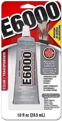 E6000 231020 Adhesive with Precision Tips, 1.0 fl oz