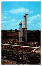 Midland MI Michigan Dow Chemical Company Aerial View Chrome Postcard