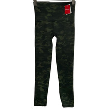 Spanx Medium Green Camo Look At Me Now Seamless Leggings New NWT