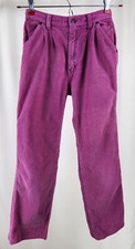 Vgt 60s 70s DIJON Women's Corduroy Pants High Waist 5-pockets rivets junior W24