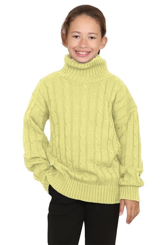 Boys Kids Turtle Polo Neck Jumper Cable Knitted Long Sleeve Casual Warm Sweater - Picture 4 of 83