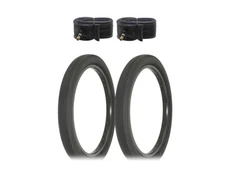 ALTALINE Bicycle 20" x 2.125 Black Slick Style (2) TIRES &TUBES Wide Design