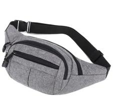 Rinonera Para Mujer Hombre Canguro Bolso Canguros Para La Cintura Carteras Gris