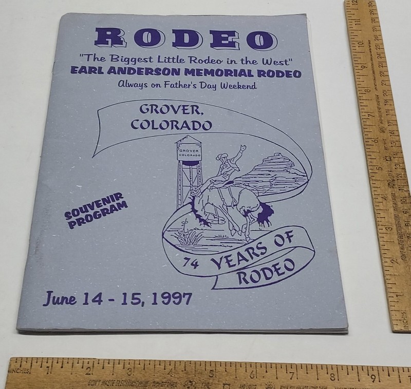 1997 - EARL ANDERSON MEMORIAL RODEO -Grover CO- SOUVENIR PROGRAM - listing #5207