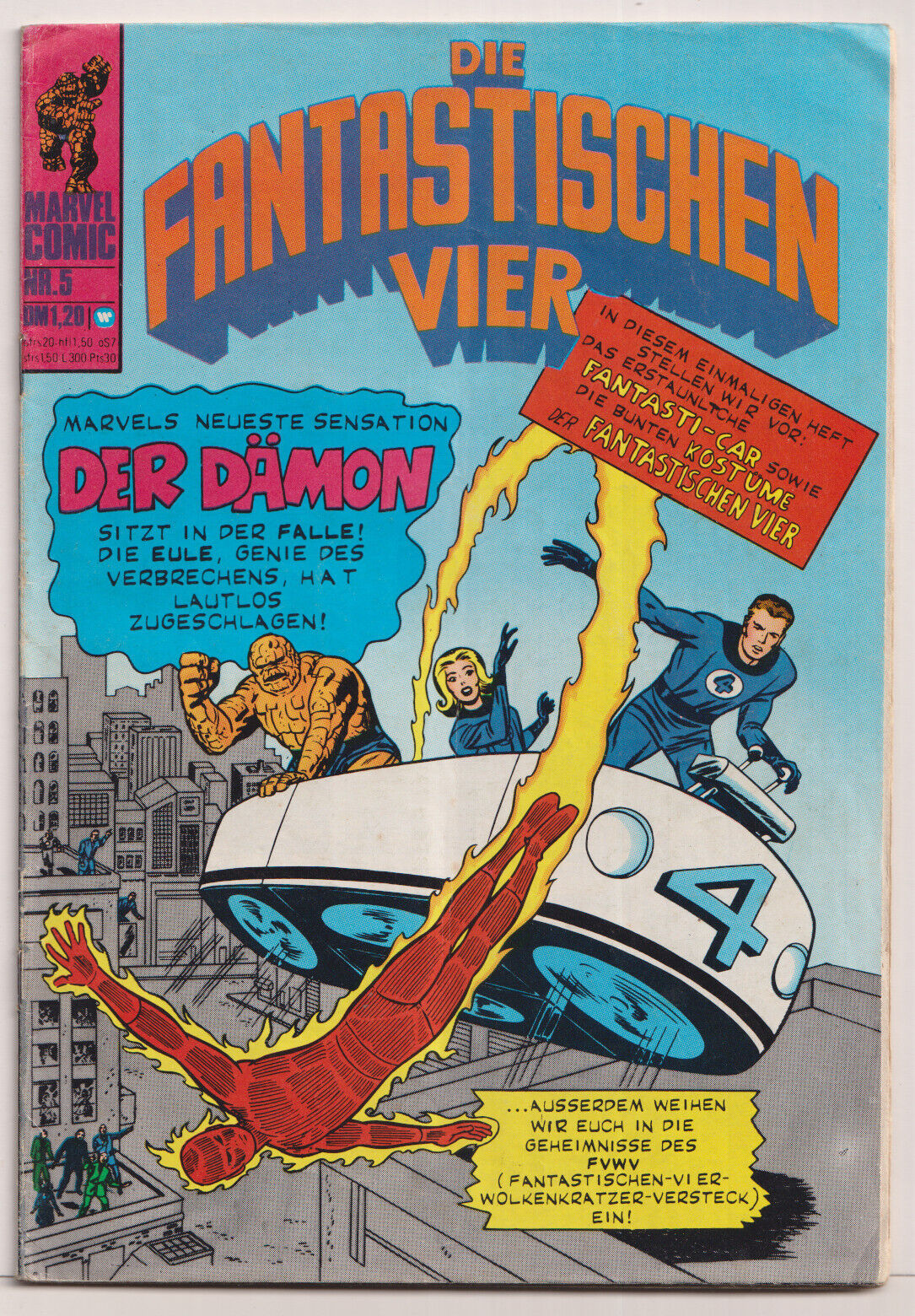 Fantastischen Vier 5 (Fantastic Four 3) Daredevil Jack Kirby German