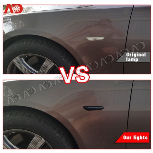 2x Schwarz Led Seitenblinker Blinker Für BMW 3er E46 E90 E91 E92 E60 E61 E81 E87 - Afbeelding 6 van 12