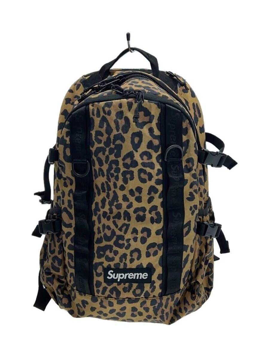 Sac à dos Supreme sac à dos jaune léopard bag 20AW occasion