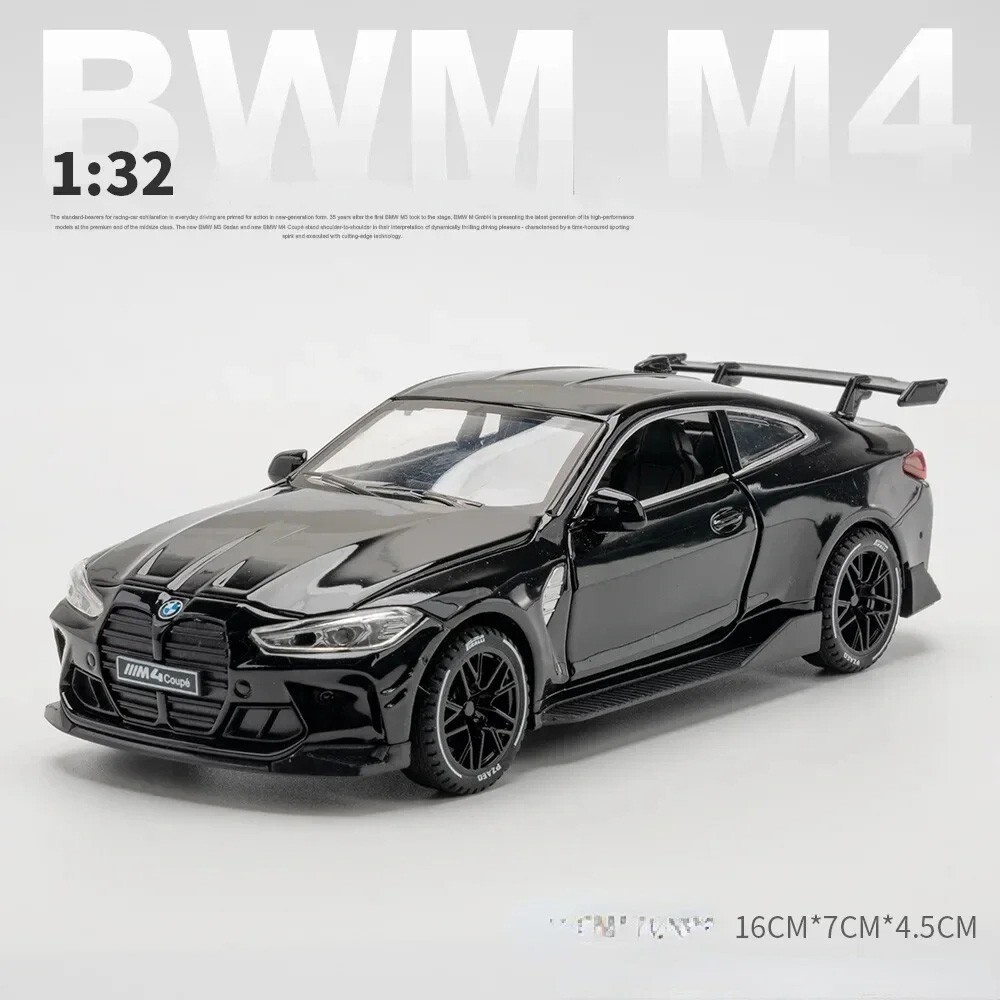 1:32 BMW M4 Supercar Alloy Car Model With Pull Back Sound Light