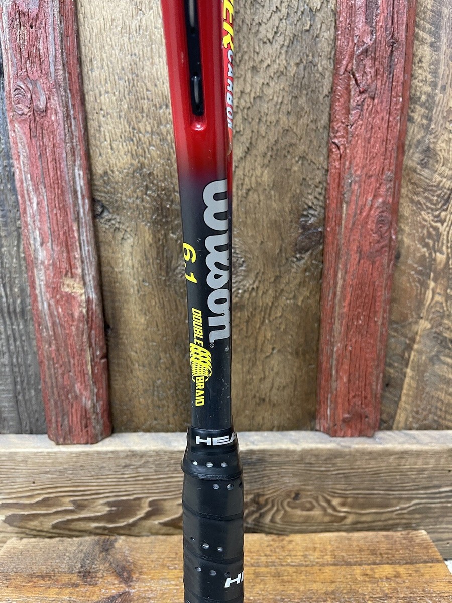 WILSON Hyper Carbon Pro Staff 6.1 Double Braid Tennis Racket 4 5/8