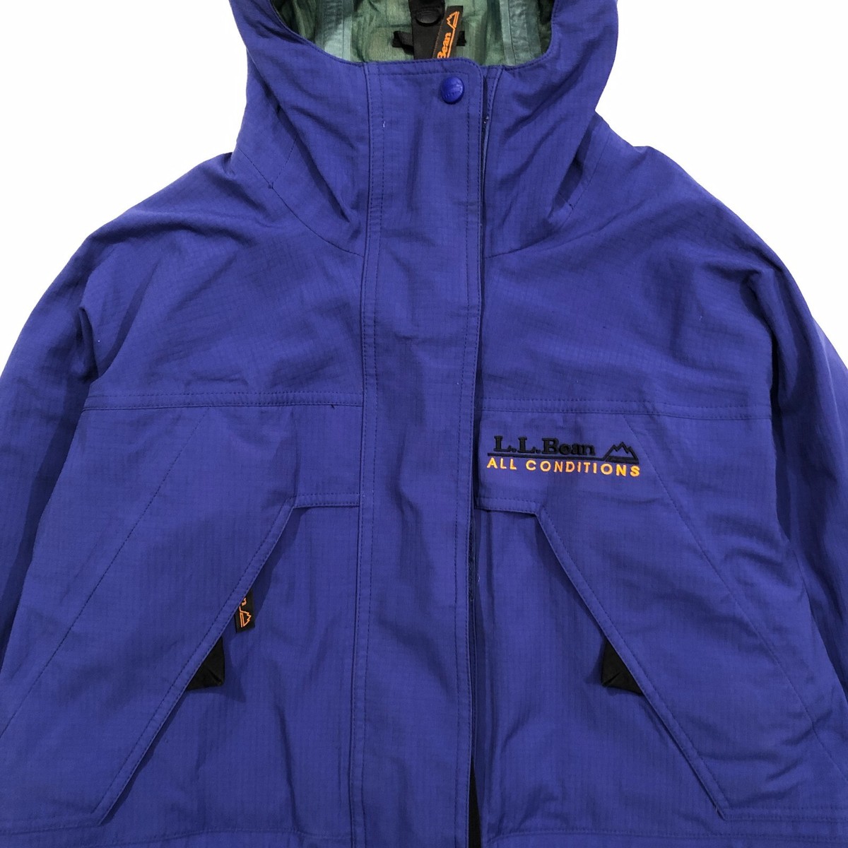 LL Bean Gore-tex Jacket Womens Small All Conditions Blue LL Bean Gore-tex Jacket Womens Small All Conditions Blue