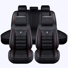 Waterproof Leather Car Seat Covers Front Rear Full Set For Toyota RAV4 2019-2023