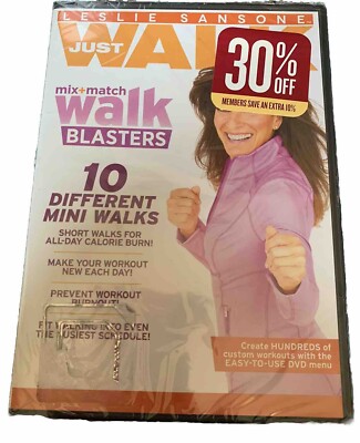 Leslie Sansone: Mix & Match Walk Blasters 10 Different Mini Walks New Sealed