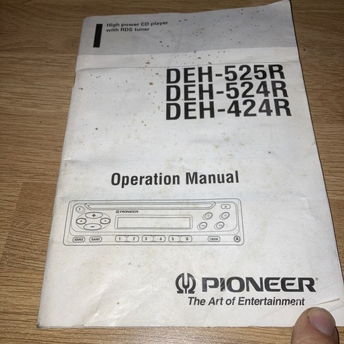 Pioneer DEH-525R DEH-524R DEH-424R Autoradio CD Player Bedienungsanleitung 1995