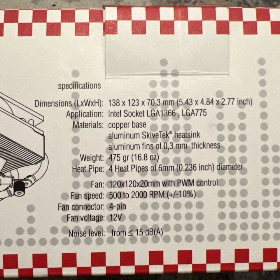 Nexus Socket LGA 1366 & LGA775 CPU Cooler Low-7000 Brand New - Image 3 of 4