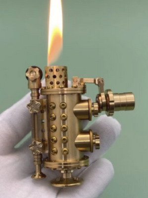 Steampunk Pure Brass Cigarette Lighter Retro Futuristic Hydro