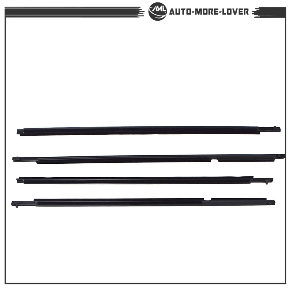 Cinturón de sellado de moldura de ventana resistente a la intemperie para Toyota Highlander 2008-10 4 piezas Foto 3 de 4