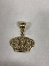 10K YELLOW GOLD KING'S CROWN PENDENT