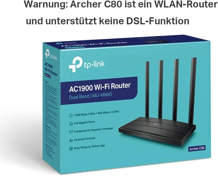 Archer Dualband WLAN Router (600 Mbit/s 2,4GHz, 1300Mbit/s 5GHz) - Bild 2 von 4