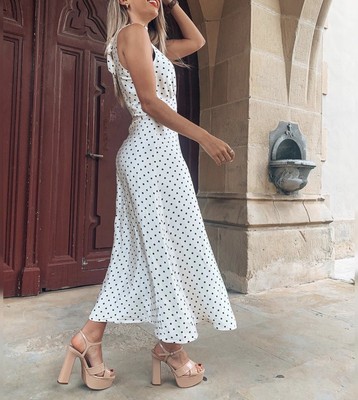 zara polka dot print dress