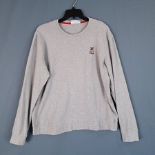 Fila Women's Long Sleeve Pullover Sweatshirt Gray Size XL