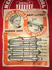 New with package vintage aluminum WAND CURLER hair curlers self winding 1989991