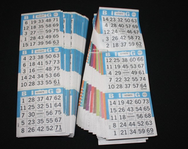 BINGO PAPER Cards sheets 3 on 14 up, 200 packs FREE SHIP no duplicates