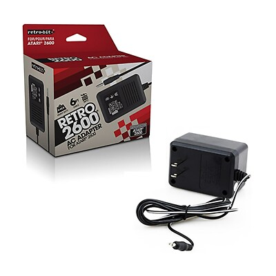 Retro Bit AC Power Supply Adapter Plug Cord for the Atari 2600