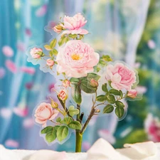 30pcs Flower PET Stickers Journal Planner Decals Album Scrapbooking DIY Collage