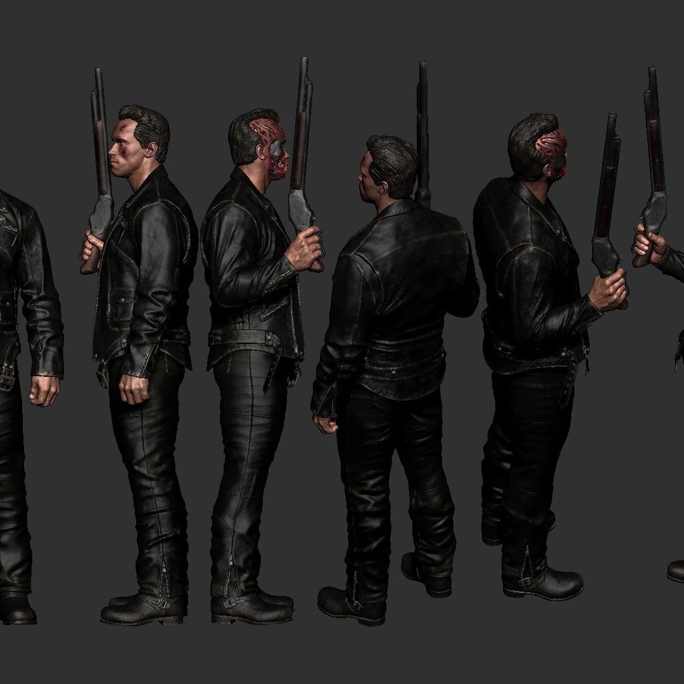 Kit Modelo Estatua Escultura Resina Terminator Sin Pintar/Sin Montar Foto 4 de 4