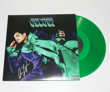 ADAM LAMBERT SIGNED 'VELVET' GREEN ALBUM VINYL RECORD LP w/COA QUEEN + POP ICON