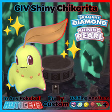 ✨Shiny CHIKORITA 6IV✨ Pokemon Brilliant Diamond and Shining Pearl 🚀 +MasterBall