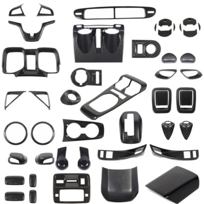 Carbon Fiber Interior Console Cover Trim Accessories For Chevy Camaro 2012-15