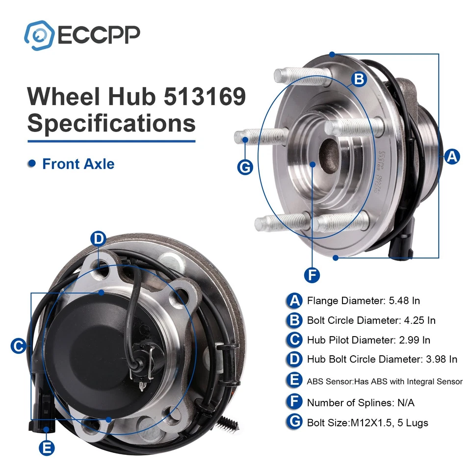 2Pcs Wheel Hub Bearings Front 2WD For 2000-2008 Jaguar S-Type 2004 2005 XJ8 XJR - Image 2 of 4