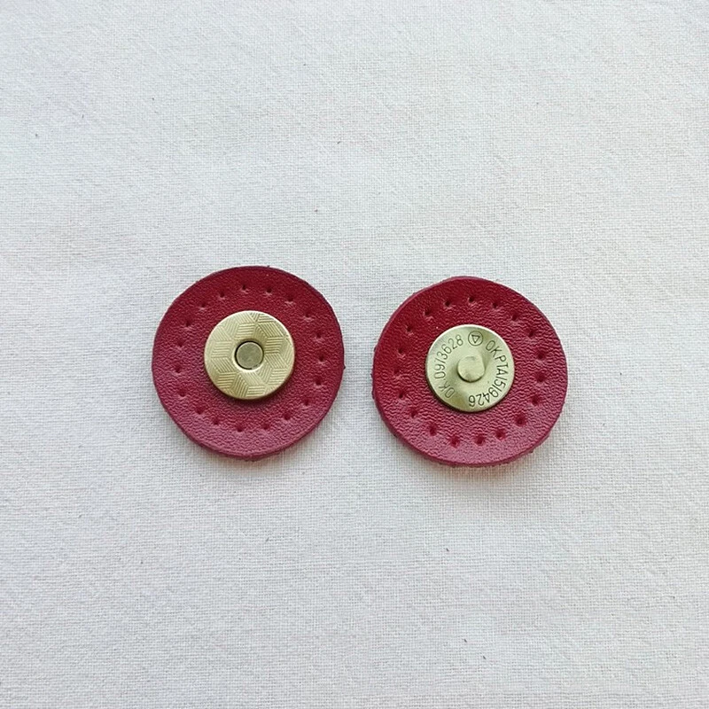 5 Sets Circle Leather Sew on Button Snap Bag Wallet Magnetic Buckle Bag DIY Tool - Image 4 of 4
