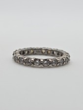 Sterling Silver 925 Round CZ 3mm Eternity Band Ring Size 8.5