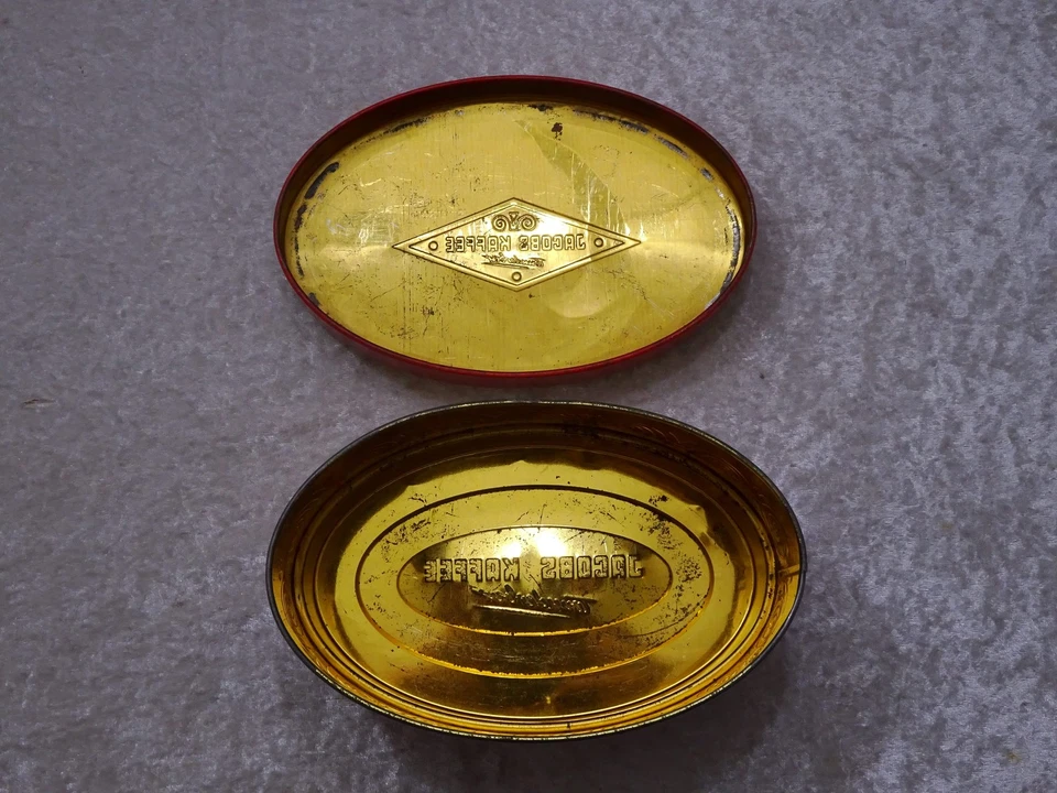 Antike Jacobs Kaffee Blechdose - Vintage - Reklame Werbung - 16,5 cm - Bild 3 von 4