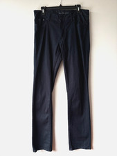 NWOT Calvin Klein Mens Slim Straight Stretch Denim Jeans Solid Dark Blue W30xL32