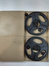 Vintage Baia 400 ft Dual 8mm Empty Film Reels with Cases - Lot of 2