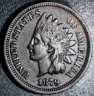 1879 INDIAN HEAD CENT - With LIBERTY & DIAMONDS - XF EF