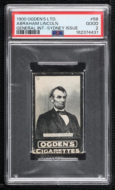 1900 Ogden's General Interest Sydney Issue Tobacco Abraham Lincoln #58 PSA 2 3q4