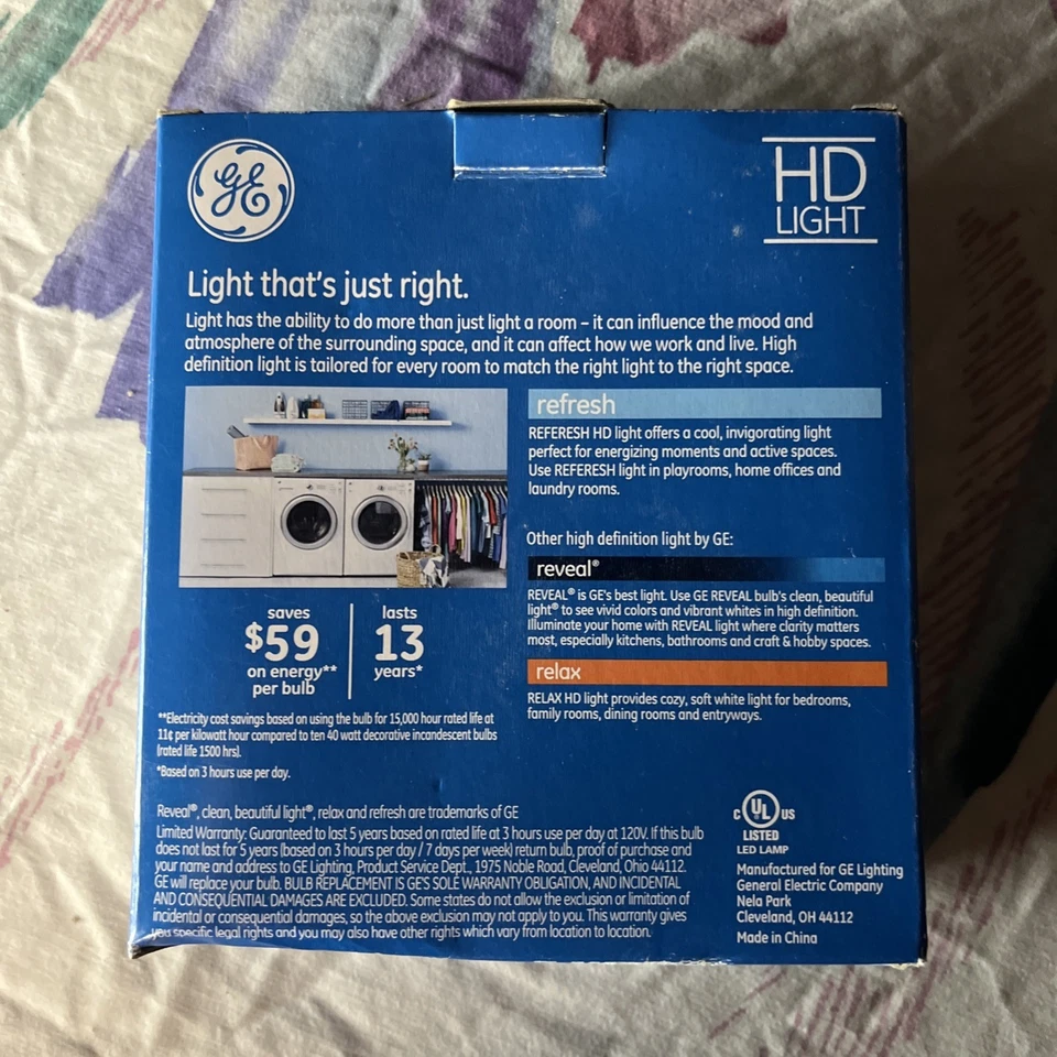 Refresh LED Daylight Hd 40Watt Replacement Deco Bc Blunt Tip Candelabra Base 3pk - Image 2 of 2