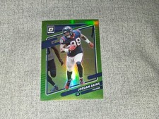 2021 Optic Lime Green Prizm #103 Jordan Akins  #D 01/35  FIRST ONE MADE 