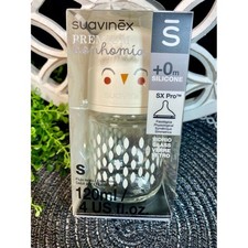 NEW Suavinex Premium Bonhomia Glass Bottle 120mL 4 fl.oz SX PRO Silicone Nipple