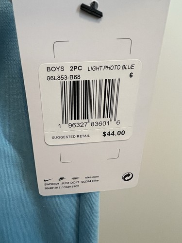 Nike | 2-Piece Set Boys | Light Blue | MSRP $44 | NWT - Picture 2 of 4