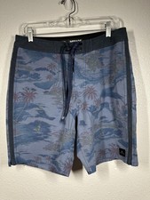 Rip Curl Mirage Boardshorts Mens Large Blue Hawaiian Stretch Swim Trunks Surf