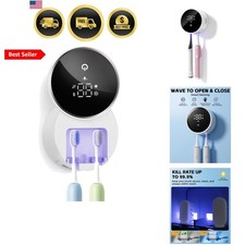 UV Toothbrush Sanitizer and Holder, Smart Tooth Brush Holders for Bathroom, T...